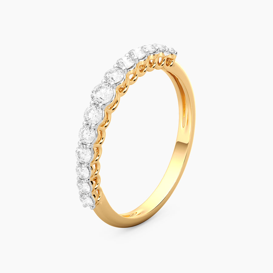 Lab-Grown  Gold Diamond Band Ring