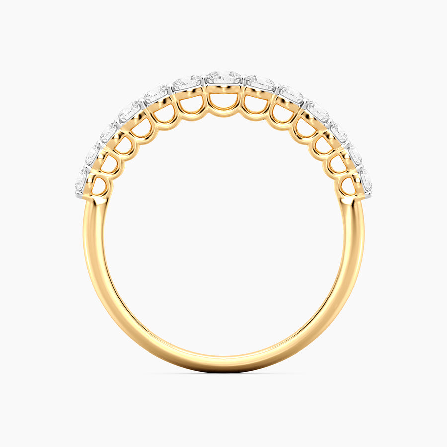 Lab-Grown  Gold Diamond Band Ring