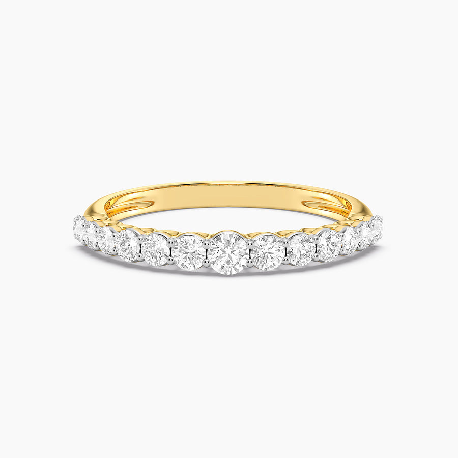 Lab-Grown  Gold Diamond Band Ring