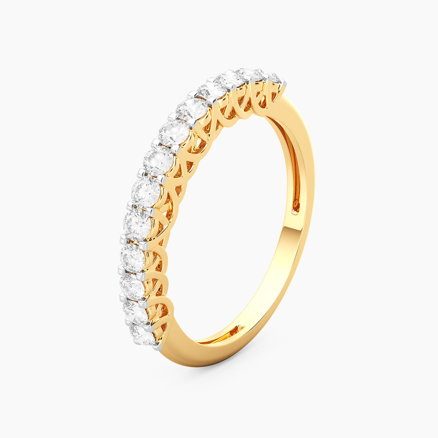 Lab-Grown  Golden Eternity Band Ring