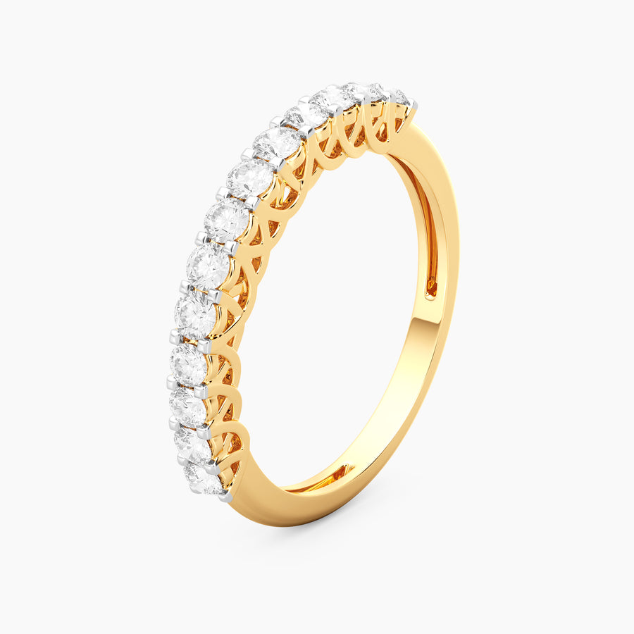 Lab-Grown  Golden Eternity Band Ring