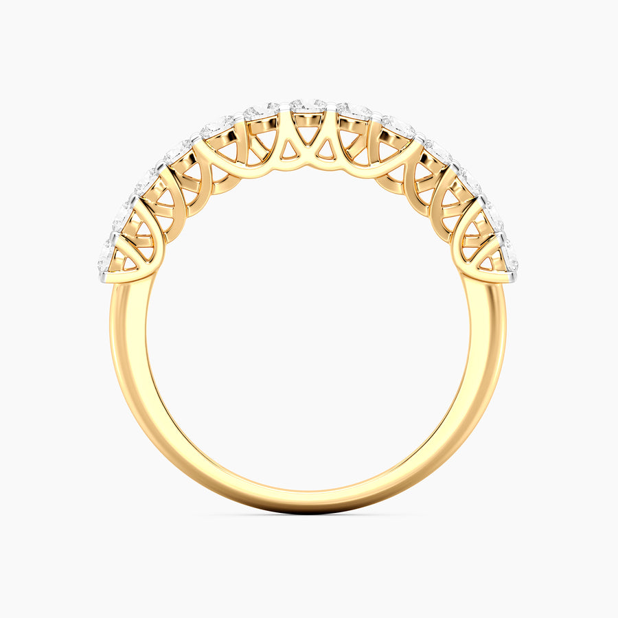 Lab-Grown  Golden Eternity Band Ring