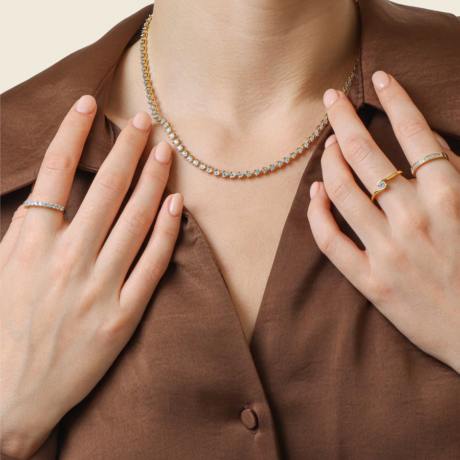 Lab-Grown  Golden Eternity Band Ring