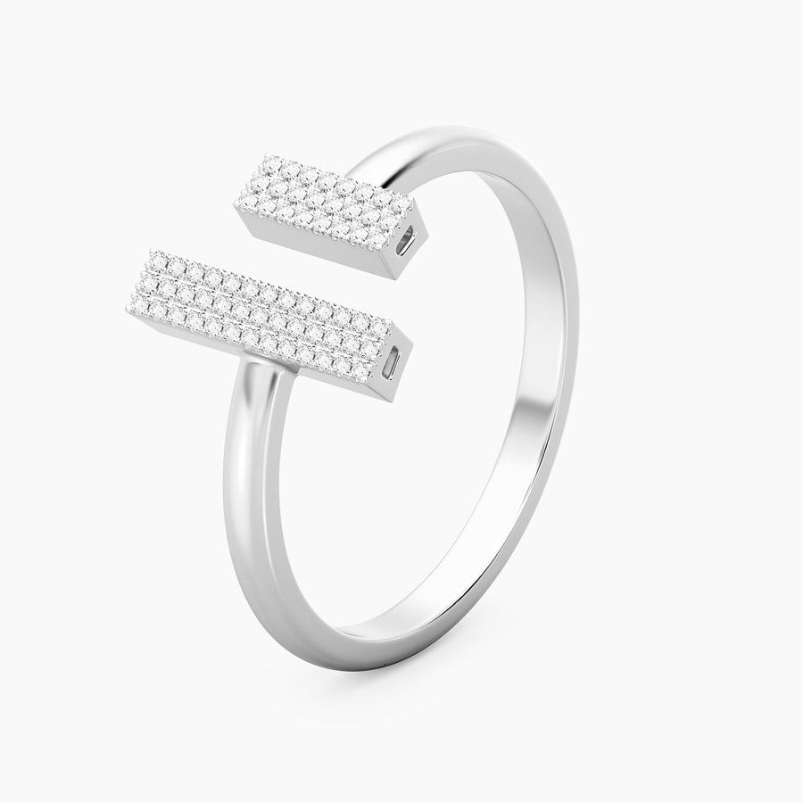 Lab-Grown T Statement Ring