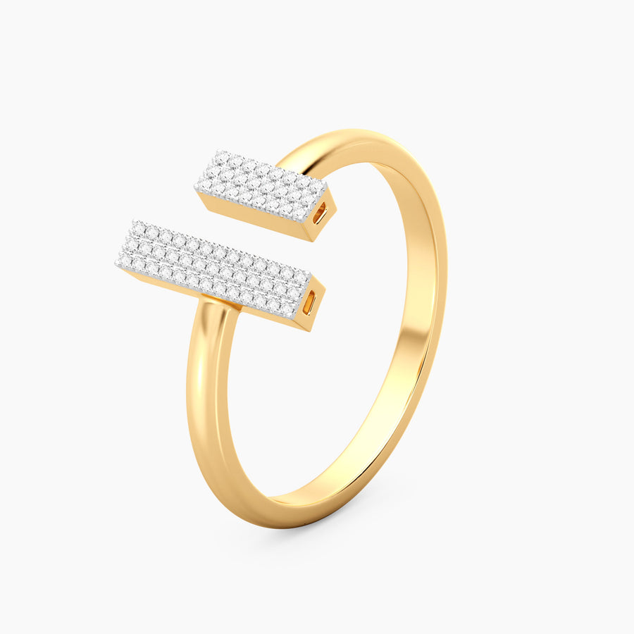 Lab-Grown T Statement Ring