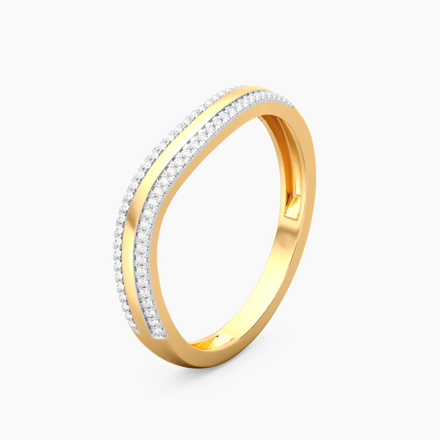 Lab-Grown Ride The Wave Stackable Ring