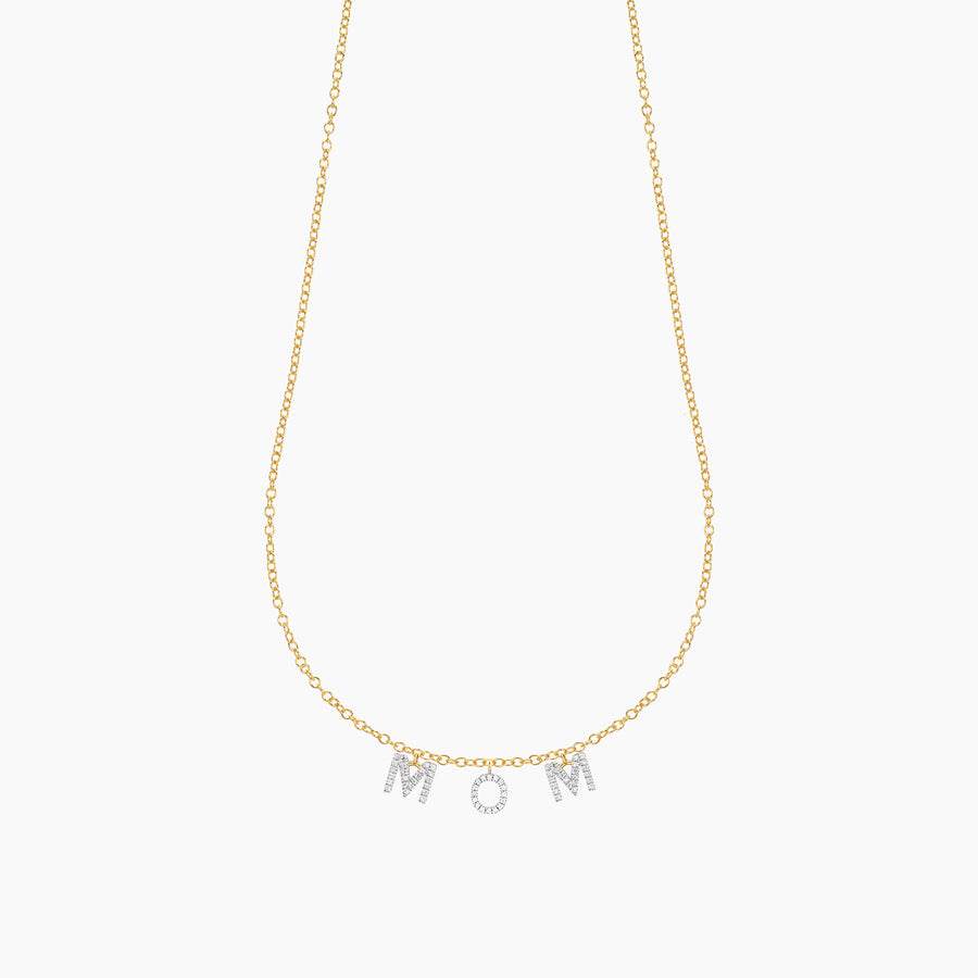 Love You Mom Pendant Necklace