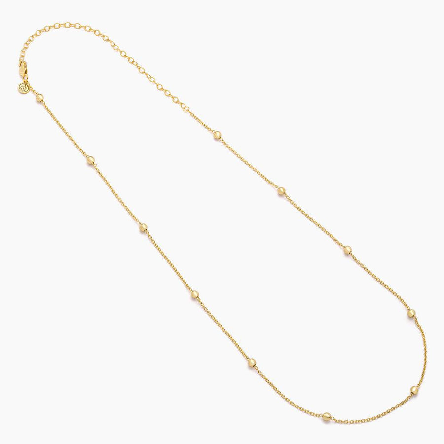 14k gold bead chain necklace