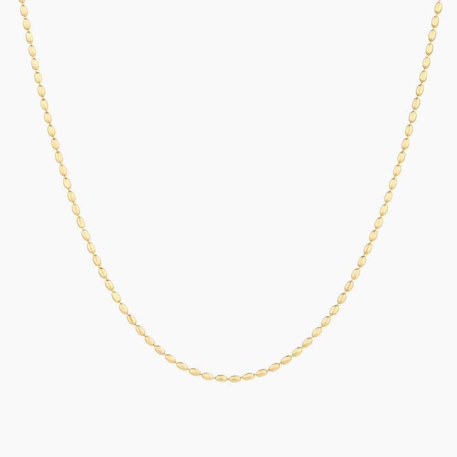 14k gold bead oval stardust necklace 
