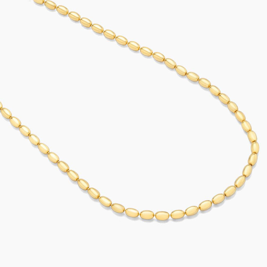 Luxe Oval Bead Chain Necklace