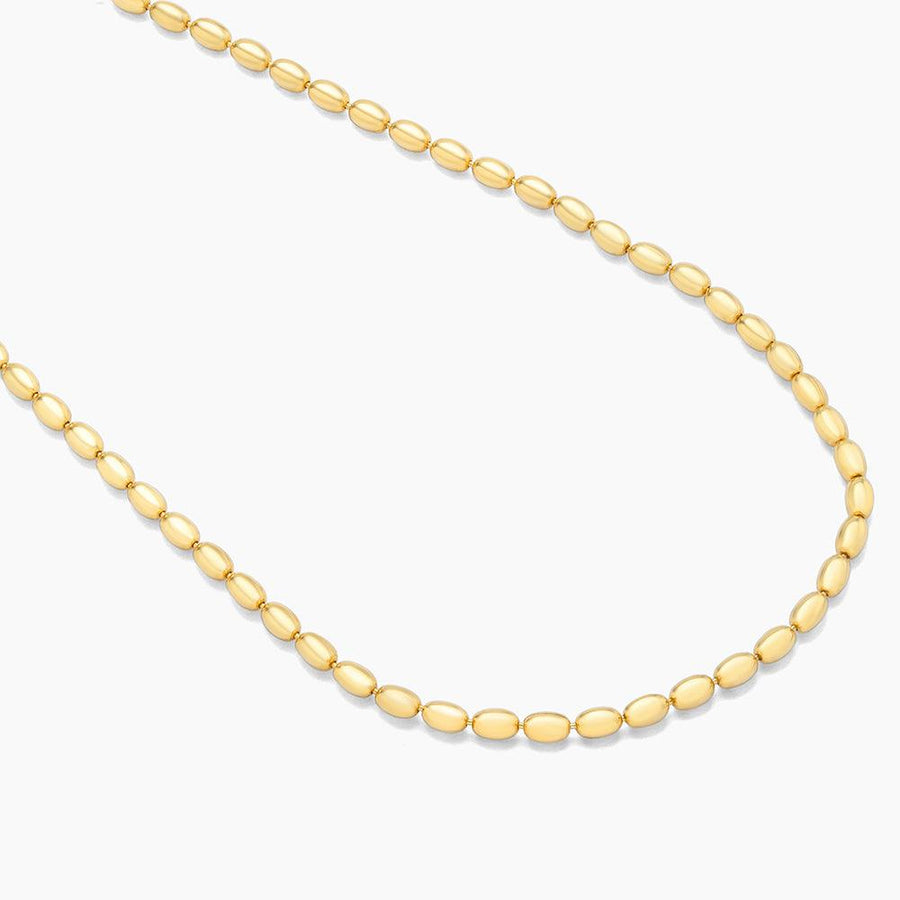 gold bead chain necklace 