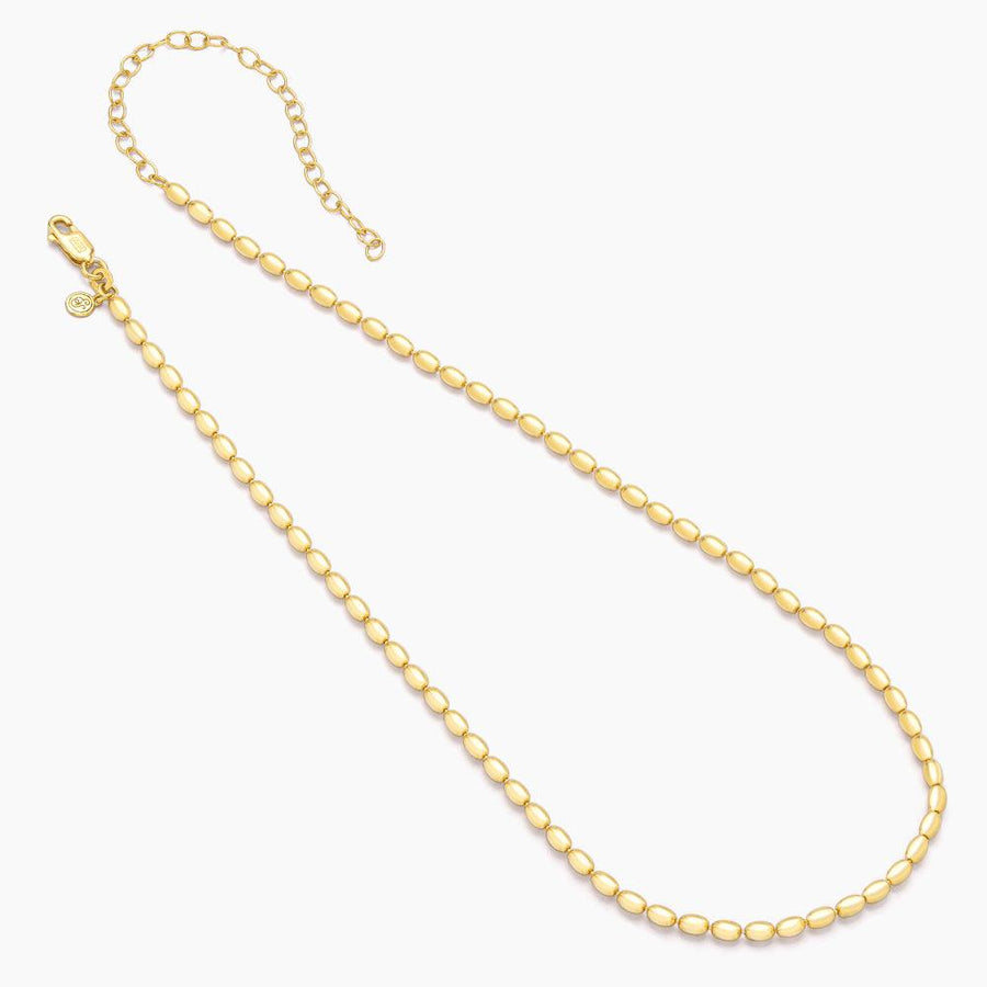 Luxe Oval Bead Chain Necklace