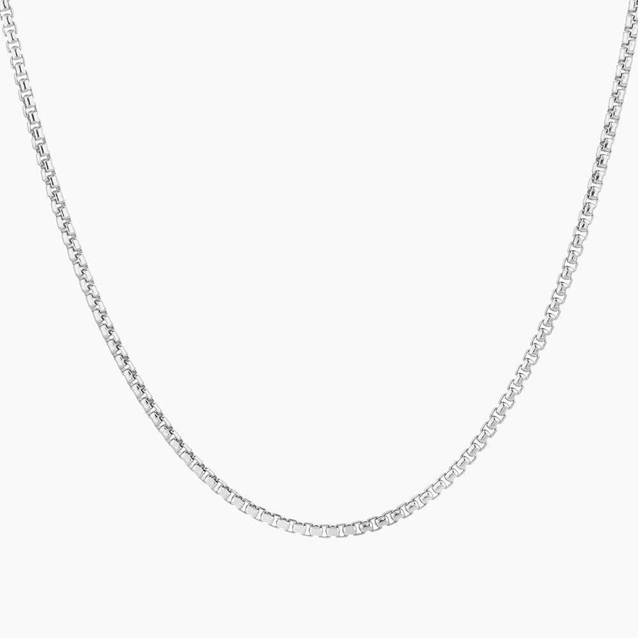 box chain necklace sterling silver 