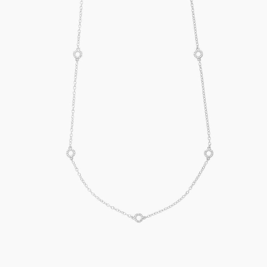  Circle Station Diamond Chain Necklace