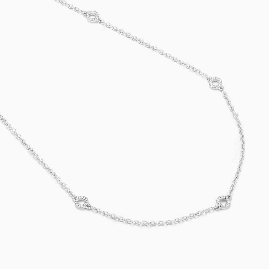  Circle Station Diamond Chain Necklace