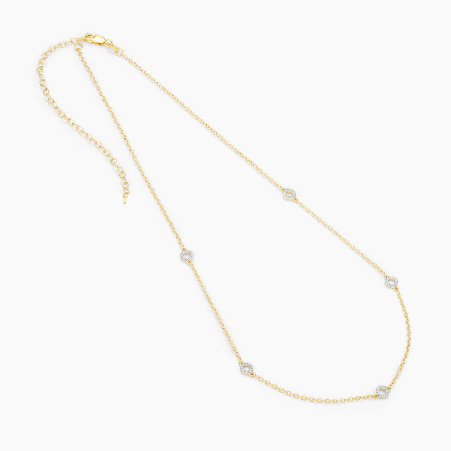  Circle Station Diamond Chain Necklace