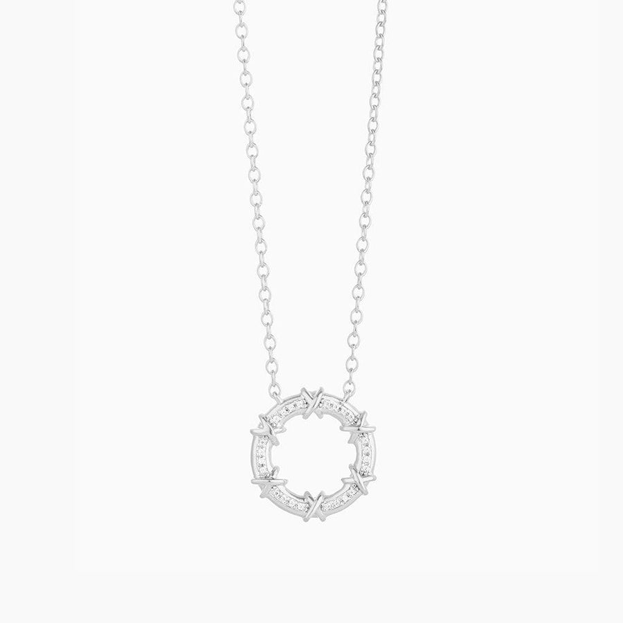 Knotted Wreath Diamond Pendant Necklace