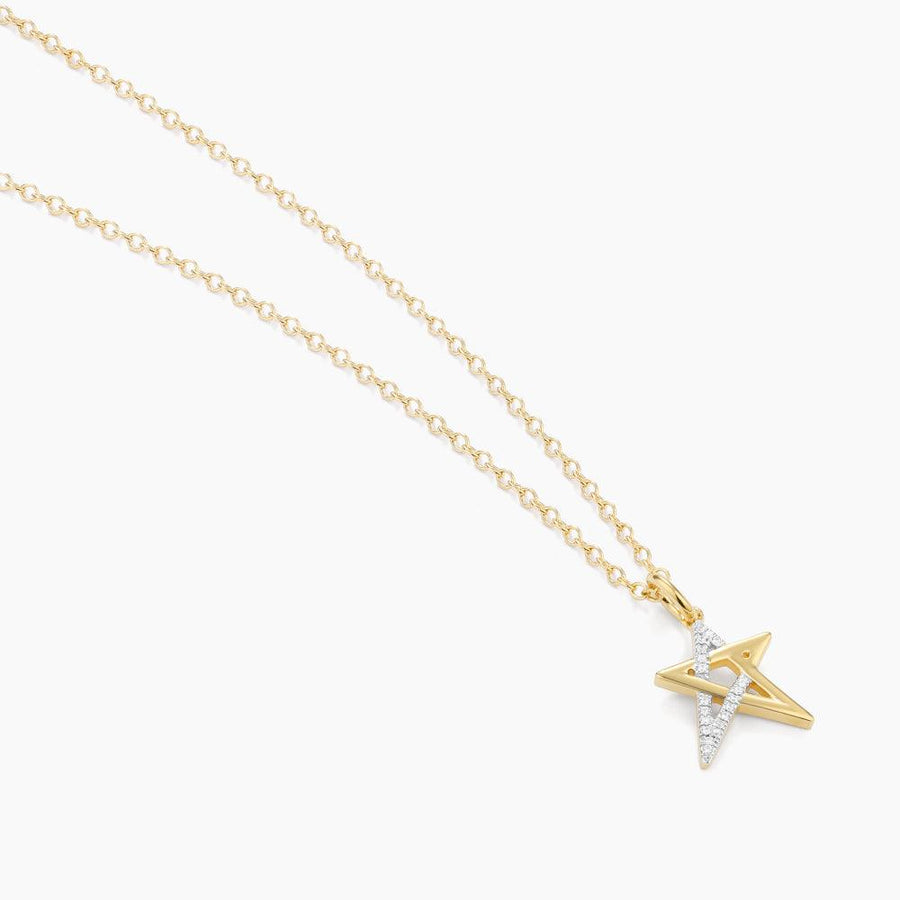 Diamond star charm necklace