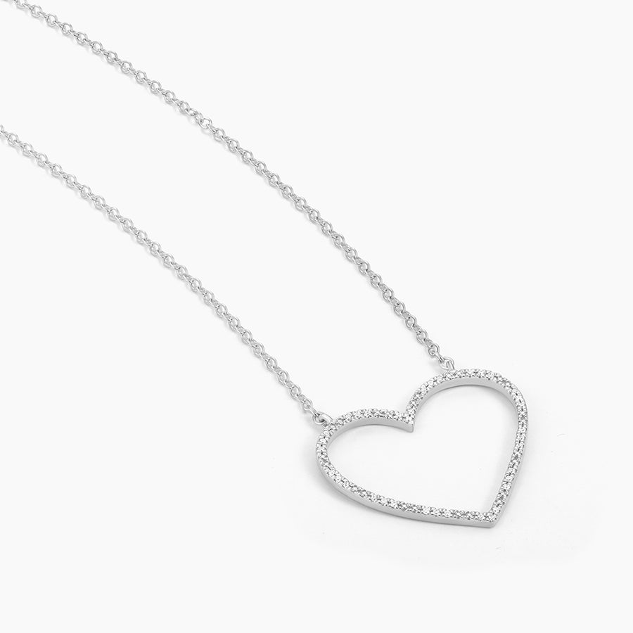 Silver Linings Pendant Heart Necklace