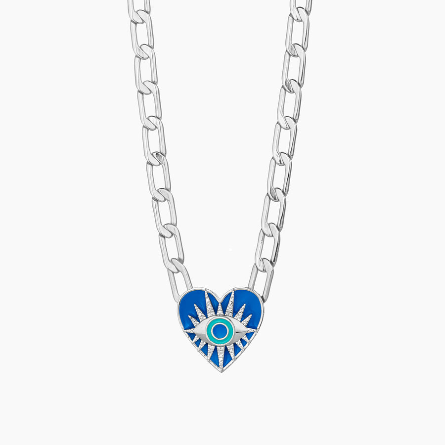 The Mykonos Evil Eye Cuban Necklace