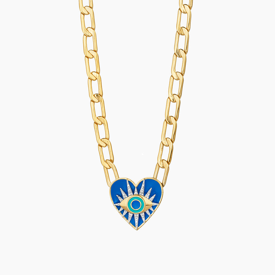 The Mykonos Evil Eye Cuban Necklace