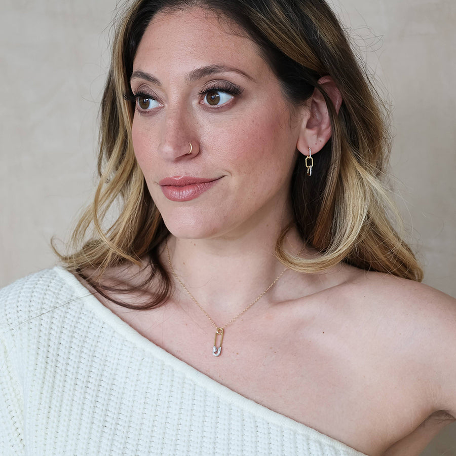 Safety Pin Pendant Necklace