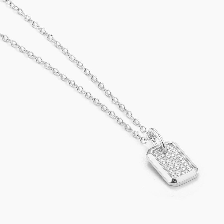 dog tag diamond pendant