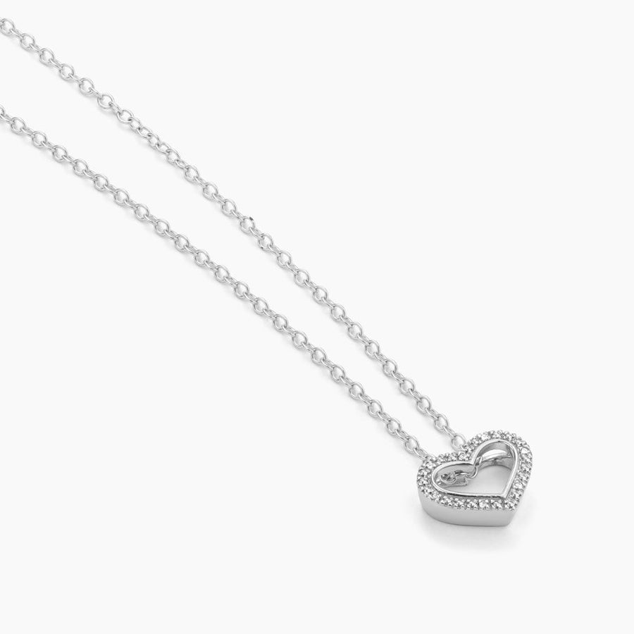 Diamond Studded Heart Pendant Necklace