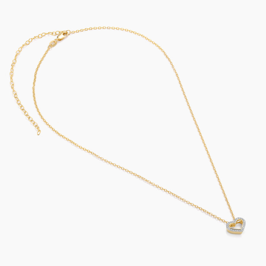 Diamond Studded Heart Pendant Necklace
