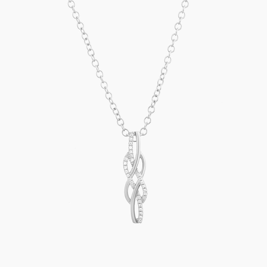 Diamonds and Gold Intertwined Pendant Necklace