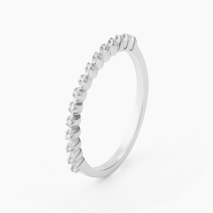 Diamonds and Bubbles of Gold Stackable Ring