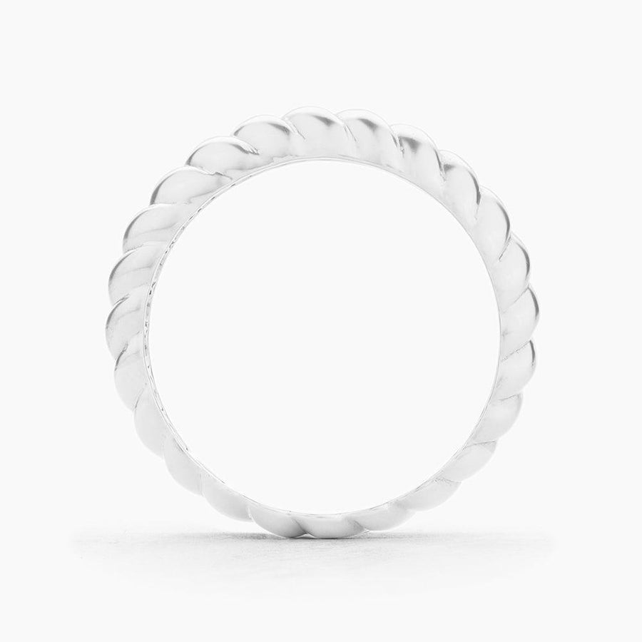sterling silver thick rope ring