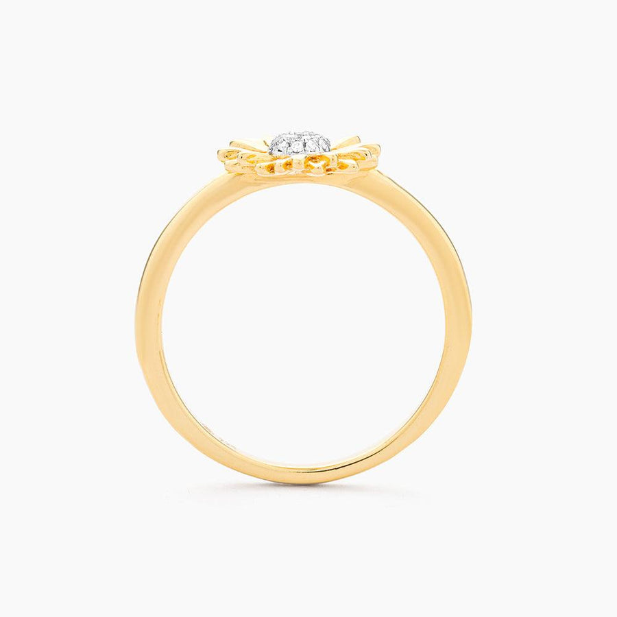 sunflower shaped diamond ring