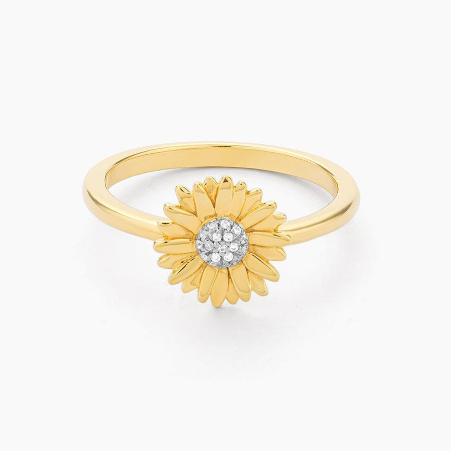 sunflower ring with diamonds 