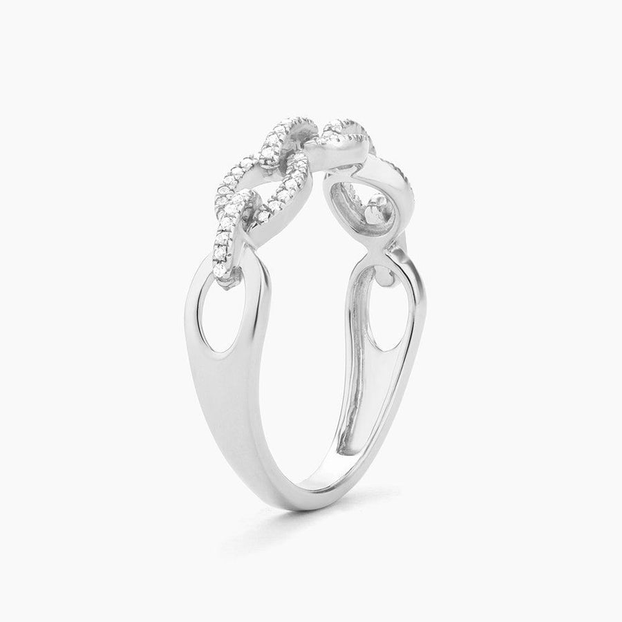 chain link ring with diamonds