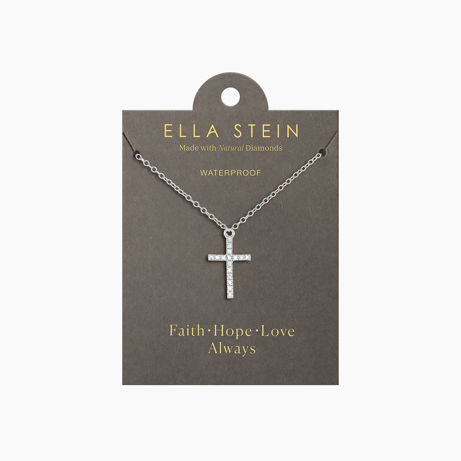 Waterproof Believe Cross Pendant Necklace