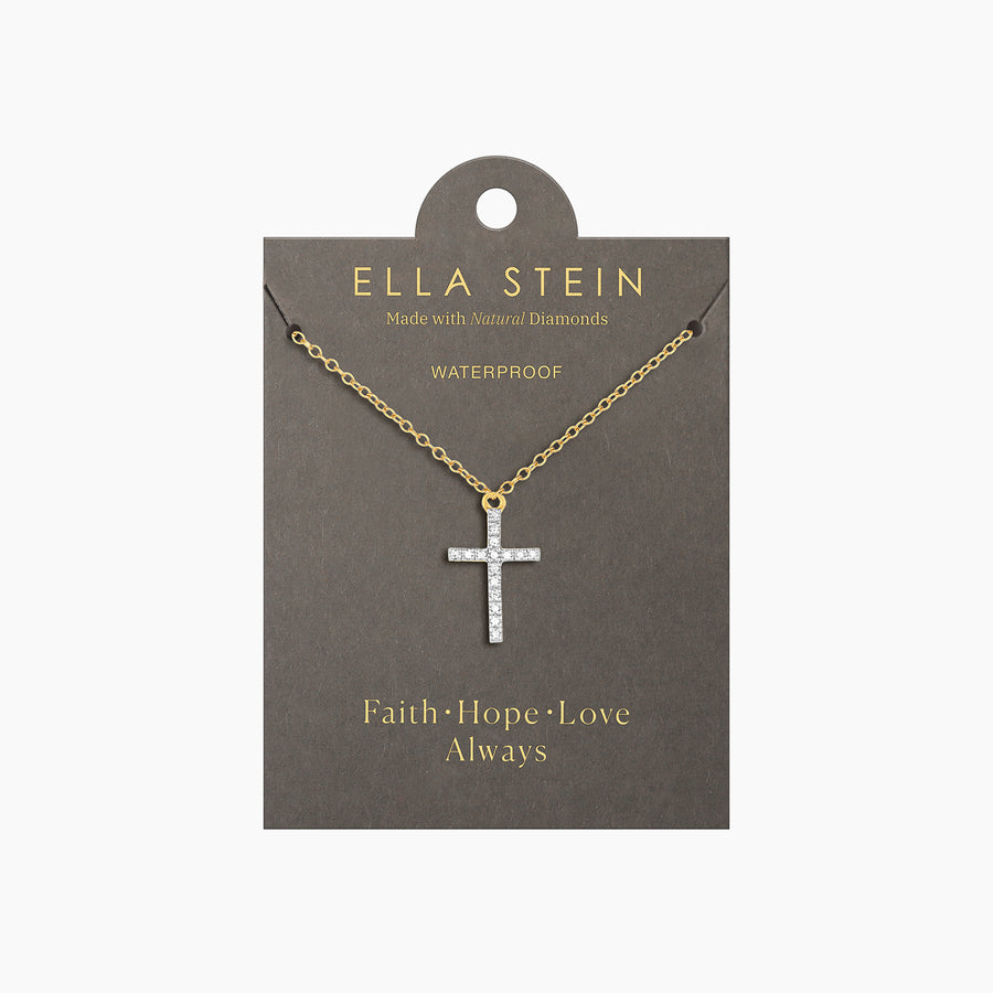 Waterproof Believe Cross Pendant Necklace