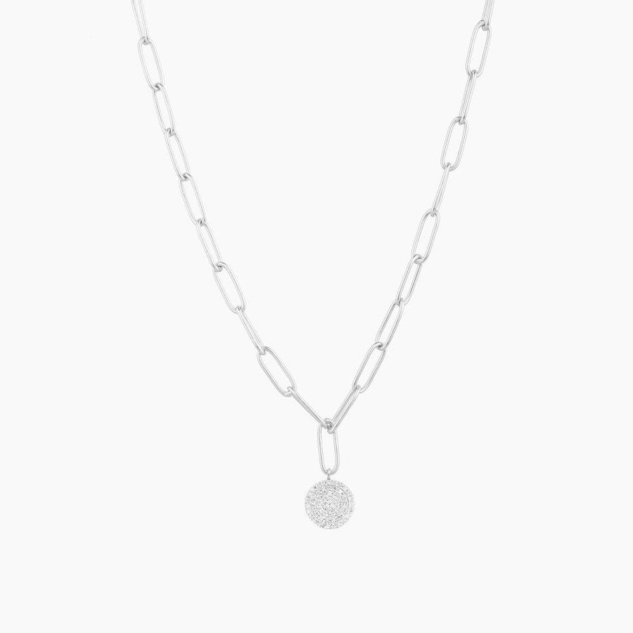  Diamond Round Pendant Necklace 