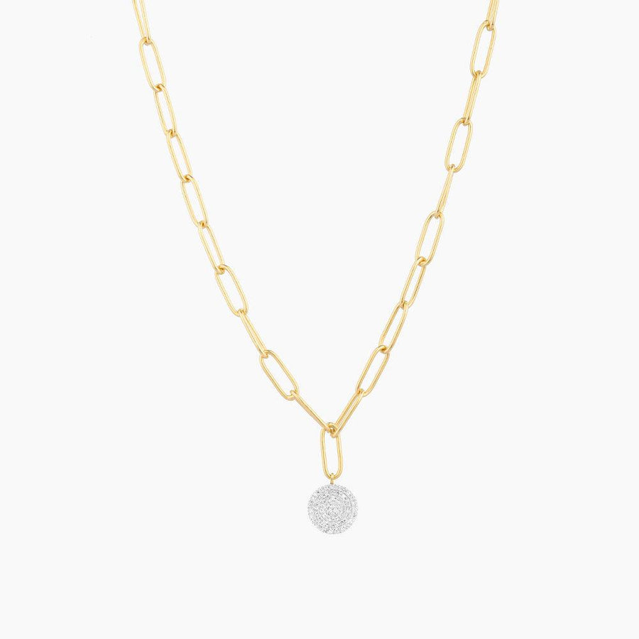  Diamond Round Pendant Necklace 