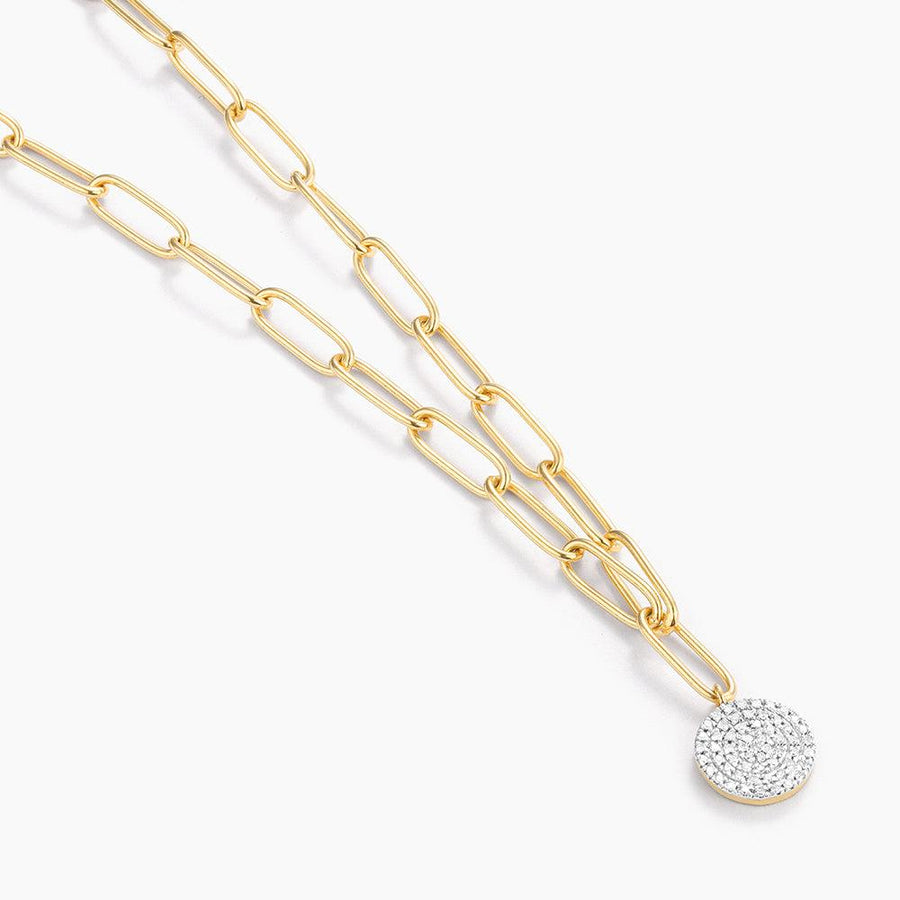  Diamond Round Pendant Necklace 