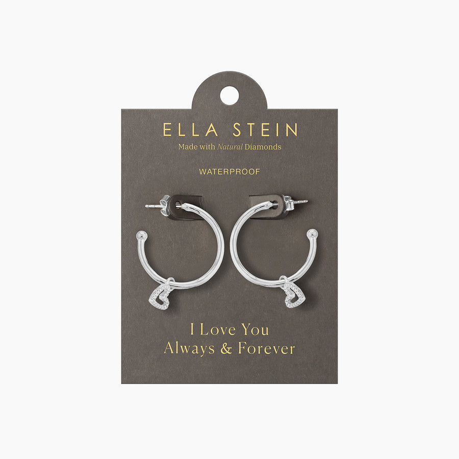 Waterproof Be Still My Heart Hoop Earrings