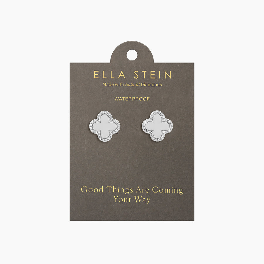 Waterproof Classic Bloom Clover Stud Earrings