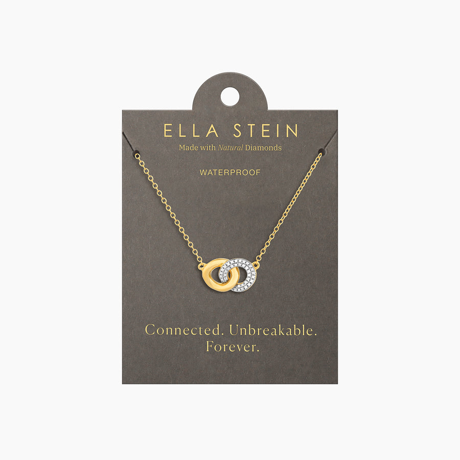 Waterproof Entwined Discs Pendant Necklace