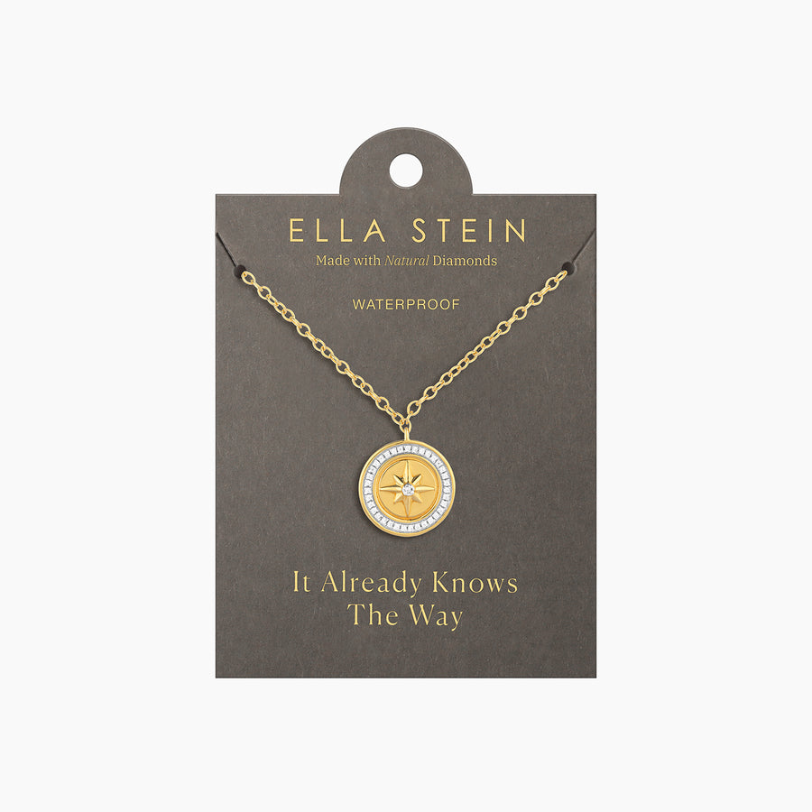 Waterproof Your Own Path Compass Pendant Necklace
