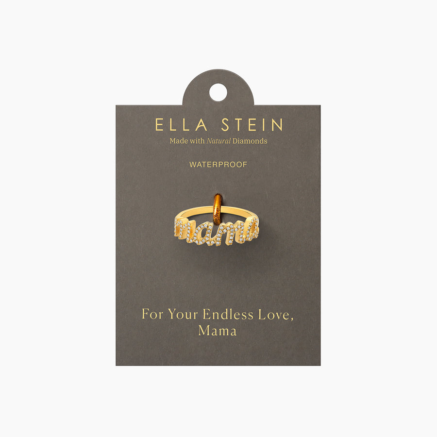 Waterproof  Love You Mama Statement Ring
