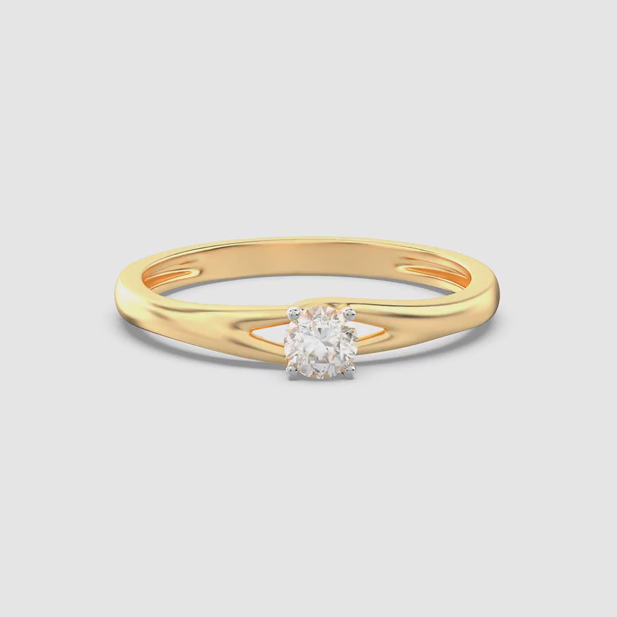 Lab-Grown 0.20 Ct Grapevine Solo Ring