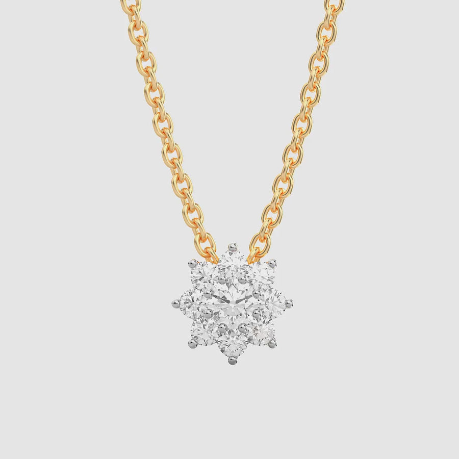 Lab-Grown 0.22 Bloom Pendant Necklace