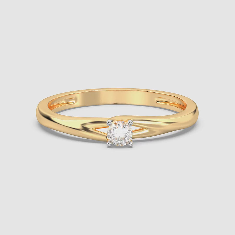 Lab-Grown 0.11 Ct Grapevine Solo Ring