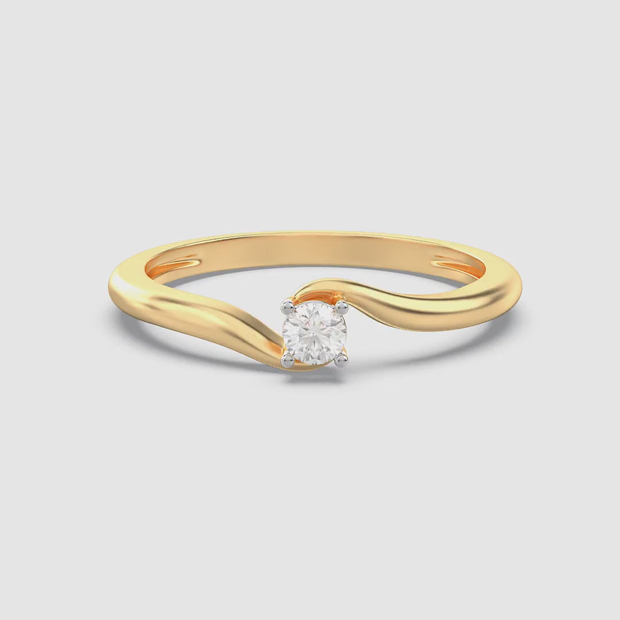 Lab-Grown 0.13 Ct Flow Solo Ring