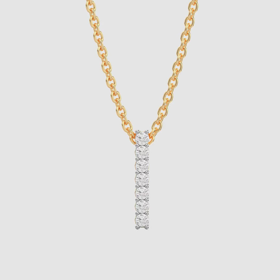 Lab-Grown Classic Bar Pendant Necklace